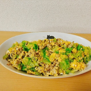 鯖缶で♪鯖とキャベツの卵とじ